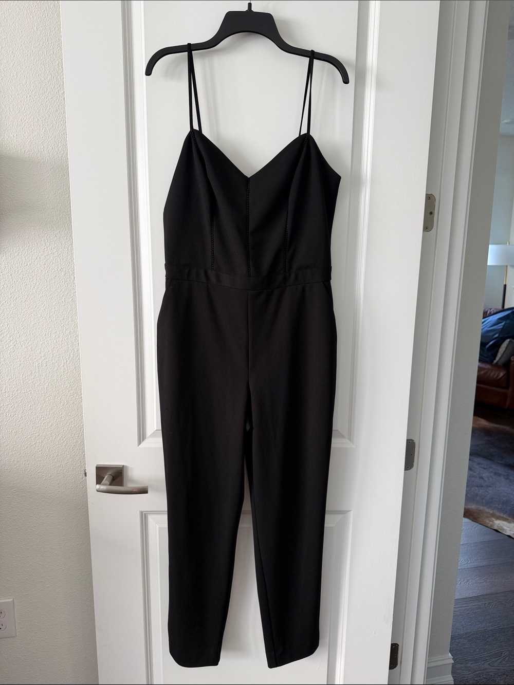 White House Black Market Black Spaghetti-Strap Jumpsuit